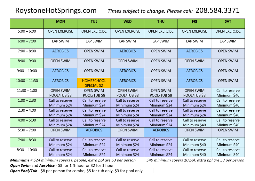 oak marr rec center pool schedule